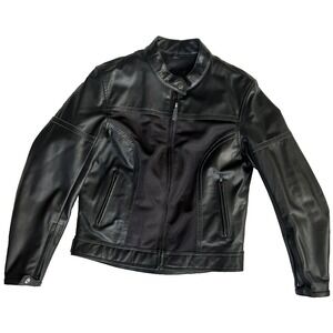 River Road Leather Motorcycle Jacket Sporty Size S